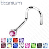 Implant Titanium Press Fit CZ Nose Screw Ring 18GA