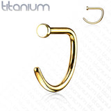 Implant Grade Titanium D Shape Flat End Nose Hoop Rings