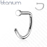 Implant Grade Titanium D Shape Flat End Nose Hoop Rings