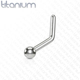 Basic Titanium L Bend Nose Stud Ring