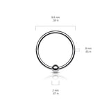 Implant Grade Fixed Ball  Captive Hoop Rings Ear Cartilage Nose Septum Ring