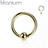 Implant Grade Titanium Basic Captive Bead Ring Cartilage Tragus