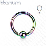 Implant Grade Titanium Basic Captive Bead Ring Cartilage Tragus