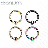 Implant Grade Titanium Basic Captive Bead Ring Cartilage Tragus