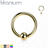 Implant Grade Titanium Basic Captive Bead Ring Cartilage Tragus