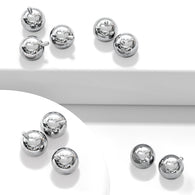 10 Pc Internal Threaded Solid Titanium balls For Tragus Eyebrow Cartilage Labret Piercing