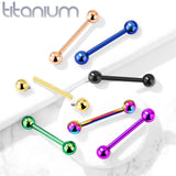 Internal Threaded Implant Grade Solid Titanium Barbells Tongue Rings