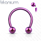 Internally Threaded Plated On Implant Grade Solid Titanium Horseshoe