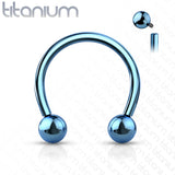 Internally Threaded Plated On Implant Grade Solid Titanium Horseshoe