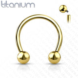Internally Threaded Plated On Implant Grade Solid Titanium Horseshoe