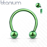 Internally Threaded Plated On Implant Grade Solid Titanium Horseshoe