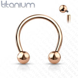 Internally Threaded Plated On Implant Grade Solid Titanium Horseshoe