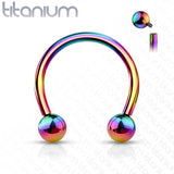 Internally Threaded Plated On Implant Grade Solid Titanium Horseshoe