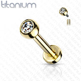 Implant Titanium CZ Ball Lip Labret Tragus, Cartilage Piercing
