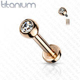 Implant Titanium CZ Ball Lip Labret Tragus, Cartilage Piercing