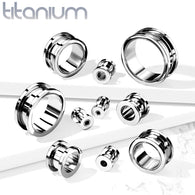 1 Pc Solid Implant Grade Titanium Double Flare Screw Fit Flesh Tunnel