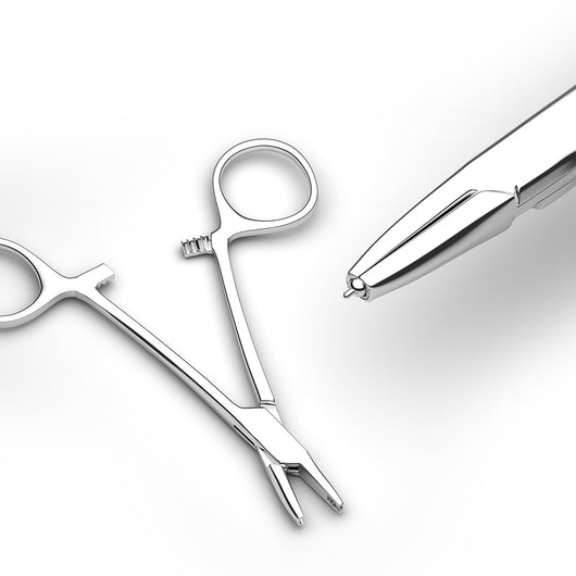 Dermal Anchor Tube Hemostat Forceps For Dermal Top Piercing Tools