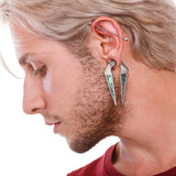 1 Pc 00G Abalone Inlaid On Both Sides Keyhole Ear Hanger Taper