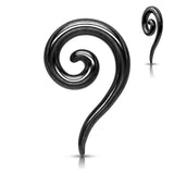 1 Pc Solid 316L Colored Surgical Stainless Steel Ear Spiral Taper Ear Plugs