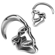 Hollow Skull Head Hanging Ear Taper Ear Plugs For Stretch Ear