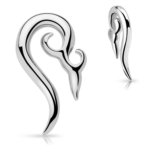 Tribal Design Solid Stainless Steel Ear Taper Ear Plugs