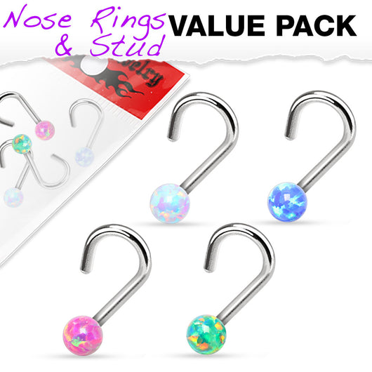 Value Pack 4 Pc 2 MM Opal Ball Nose Stud Screws