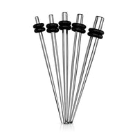 5 Pc Stainless Steel Stretching Ear Taper Kit Ear Plugs