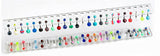 24 Belly Button Navel Ring and 24 Tongue Rings Display